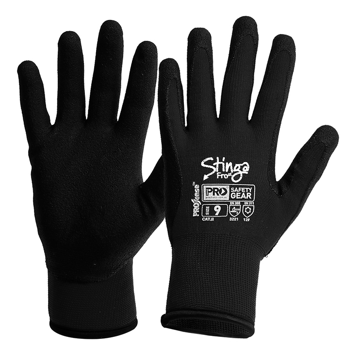 Water and oil repellent cold weather dipped work gloves critical for safe materials handling